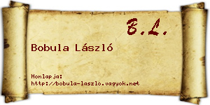 Bobula László névjegykártya