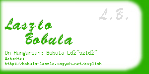 laszlo bobula business card